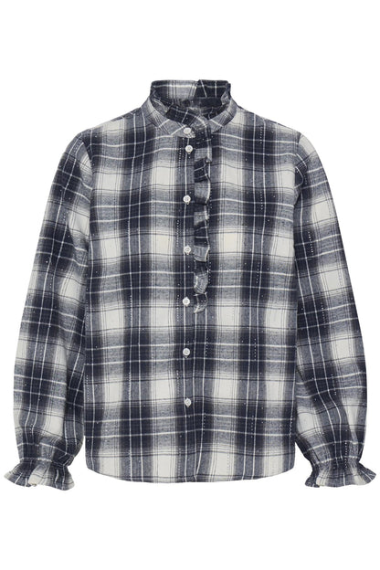 Pzkamma Ls Frill Shirt Flerfarget