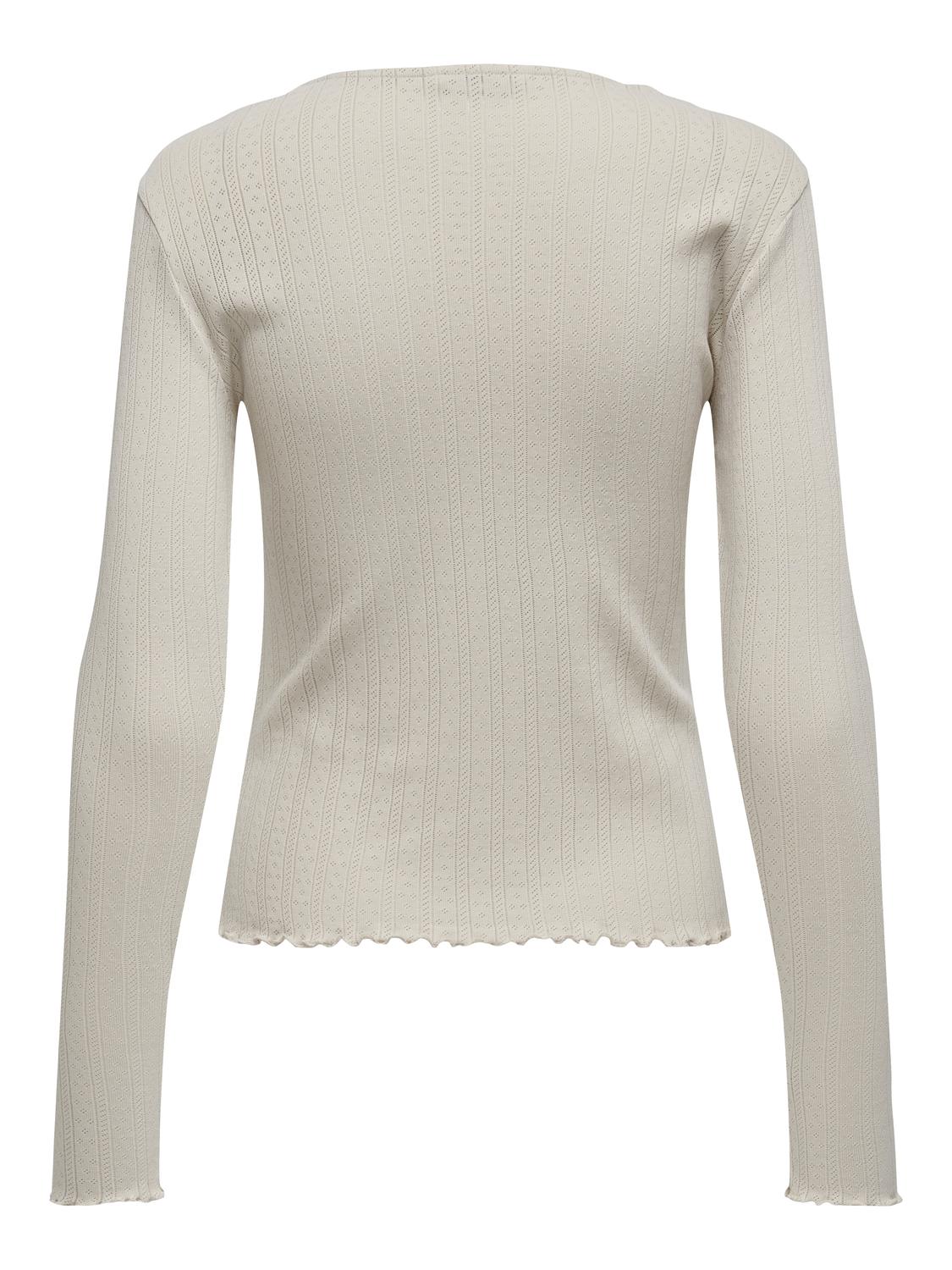 Onlcarlotta L/s Top Noos Jrs Beige
