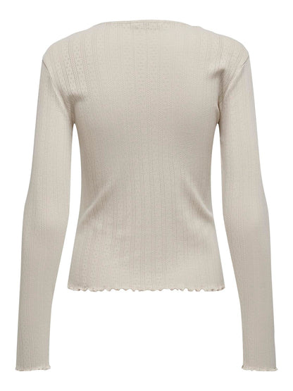 Onlcarlotta L/s Top Noos Jrs Beige