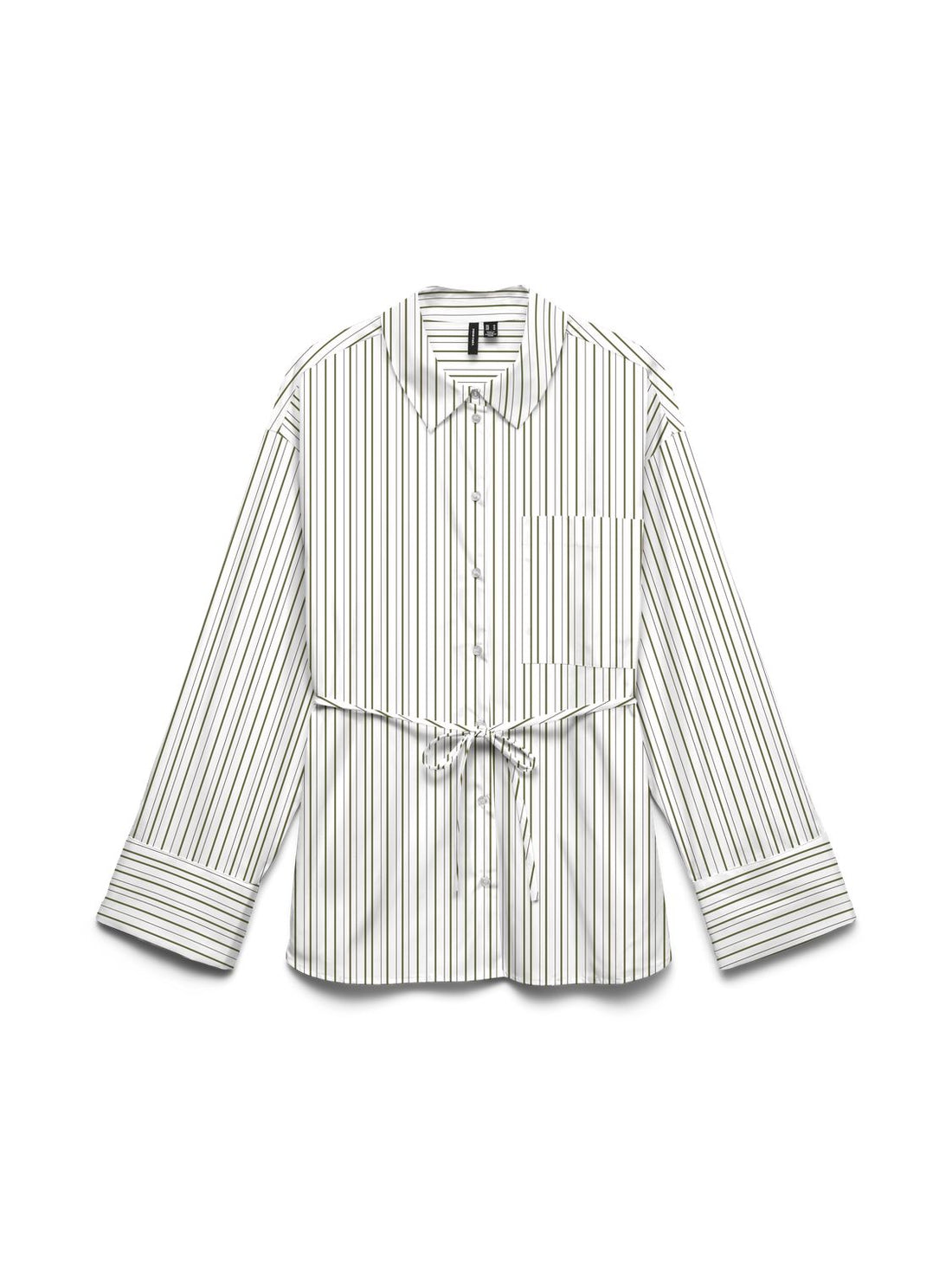 Vmgina Belt Ls Shirt Wvn Hvit