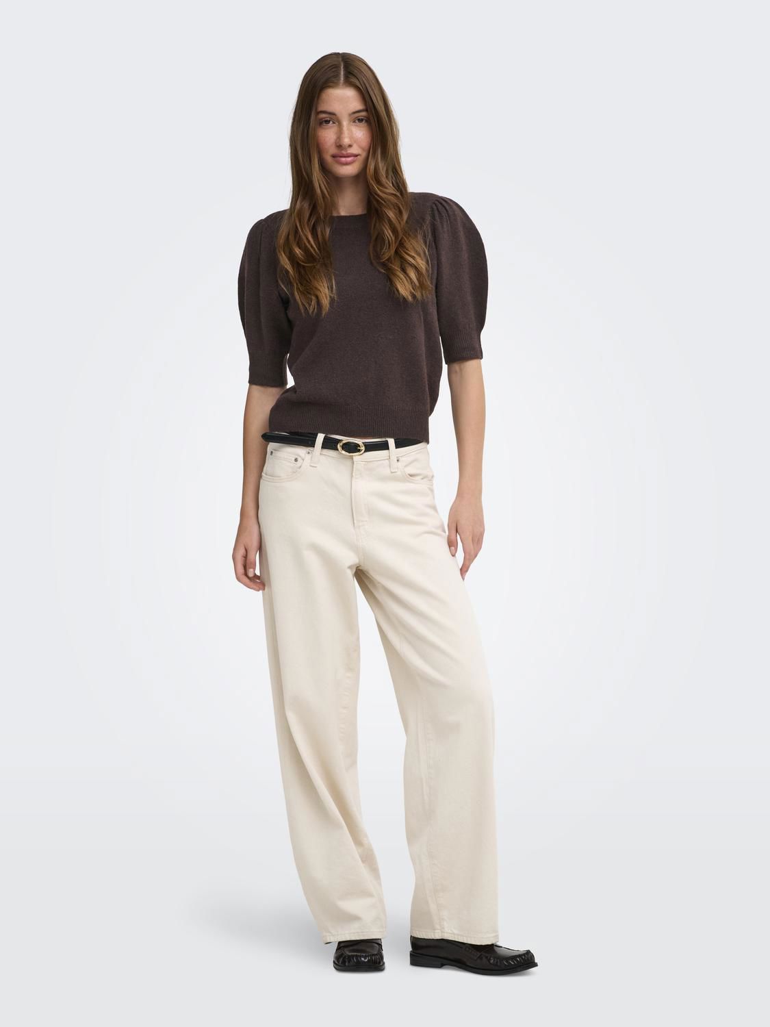 Onlrica 2/4 Pullover Knt Noos Brun