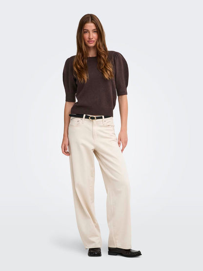 Onlrica 2/4 Pullover Knt Noos Brun