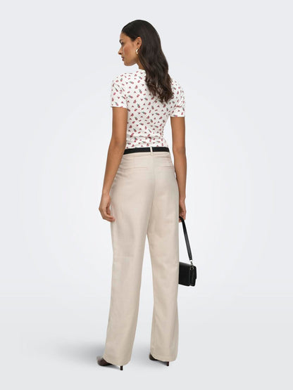 Jdylucky S/s O Neck Top Jrs Noos Hvit