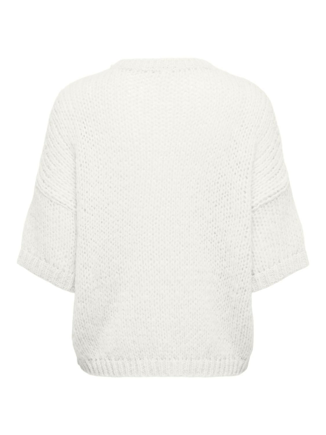 Onlnordic Ss Loose O-Neck Cs Knt Hvit