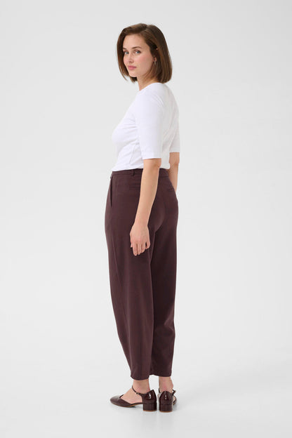 Kamerle Pants Cropped Burgunder