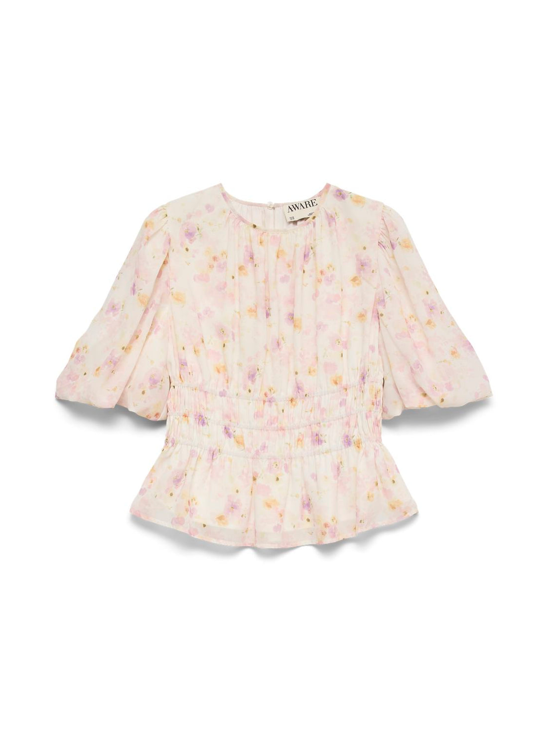 Awtaliha 2/4 O-Neck Smock Top