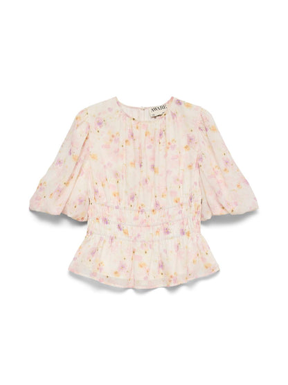 Awtaliha 2/4 O-Neck Smock Top