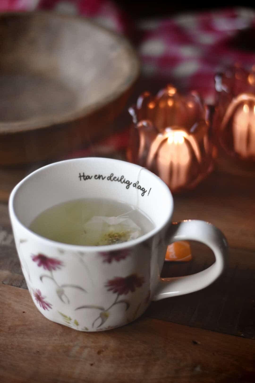 Krus 10×7,5 Cm Blomster «Ha En Deilig Dag»