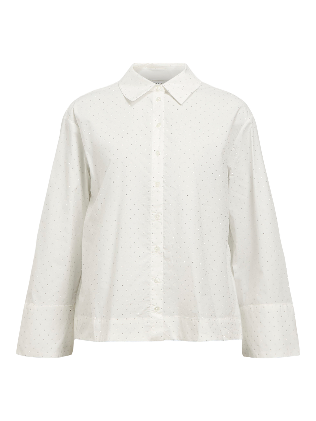 OBJROSA LS LO GLITTER SHIRT E AW FAIR 24 White