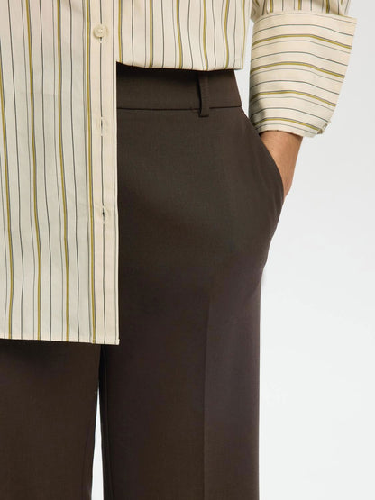 Slwrita Mw Wide Pant Mel Noos Brun