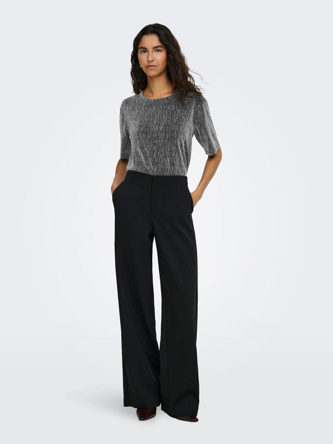 Jdykashmere S/s O Neck Top Jrs Grå