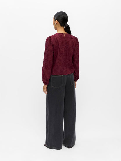 Objmya Re L/s Top Noos Burgunder