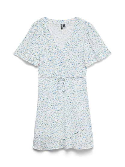 Vmalba Ss Short Dress Wvn Noos Blå