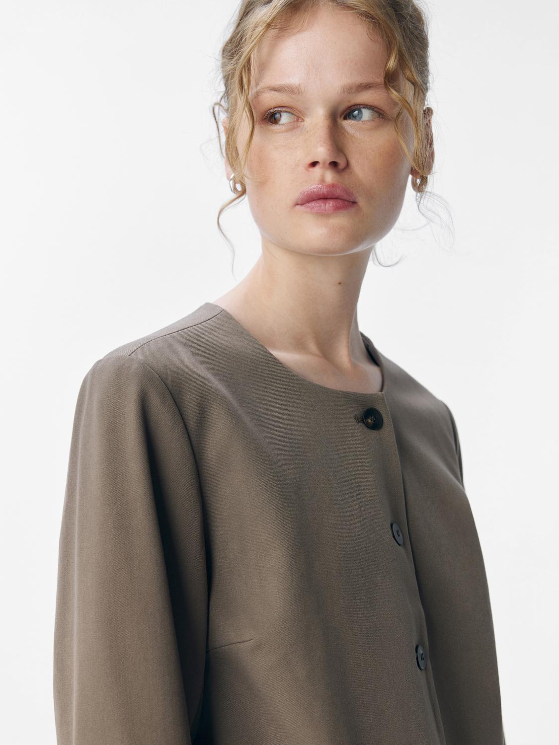 Objlisa L/s Re Blazer Noos Brun