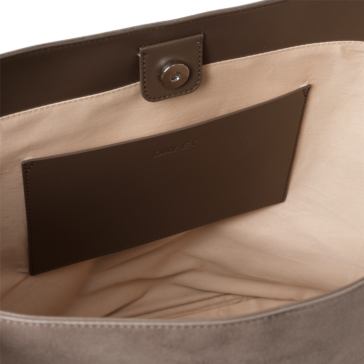 Day Imitation Suede Tote Brun