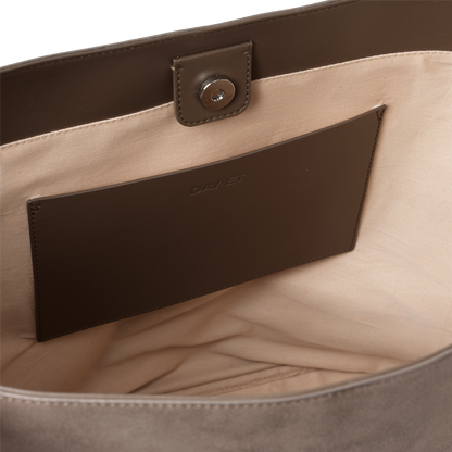Day Imitation Suede Tote Brun