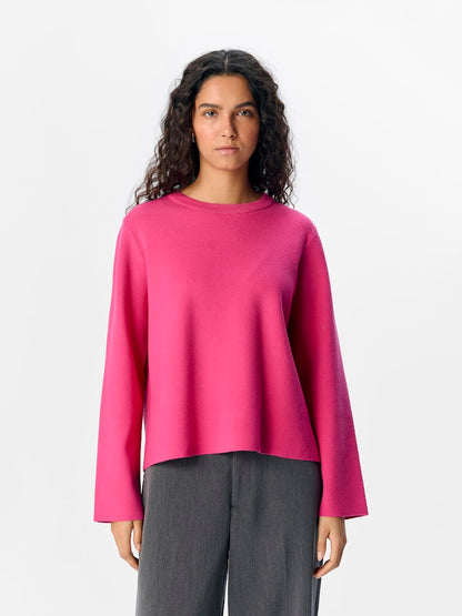 OBJREYNARD SQUARE SLEEVE O-NECK NOOS Bringebær