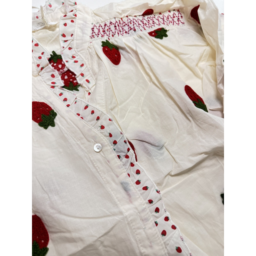 BOHEME SHIRT W/CHERRY EMBRODERY Off-White