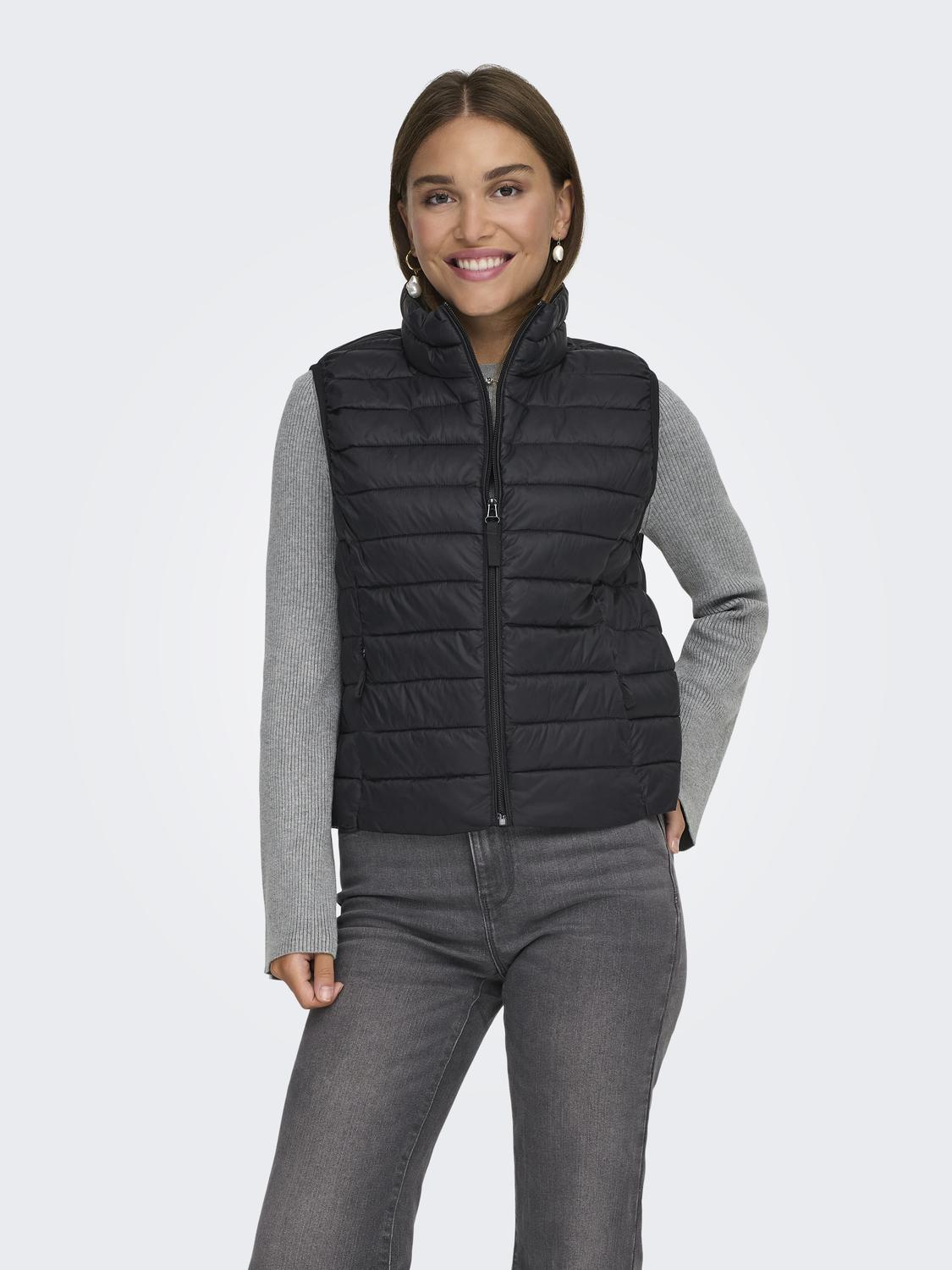 Onltahia Lw Quilted Waistcoat Otw Noos Sort