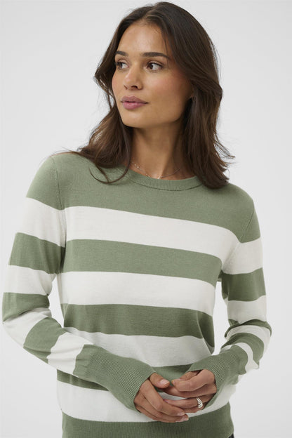 Kalizza Striped Knit Pullover Grønn