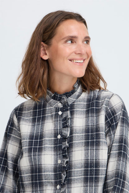 Pzkamma Ls Frill Shirt Flerfarget