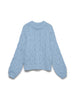 Vmmaybe Ls High Neck Cable Pullover Noos Blå