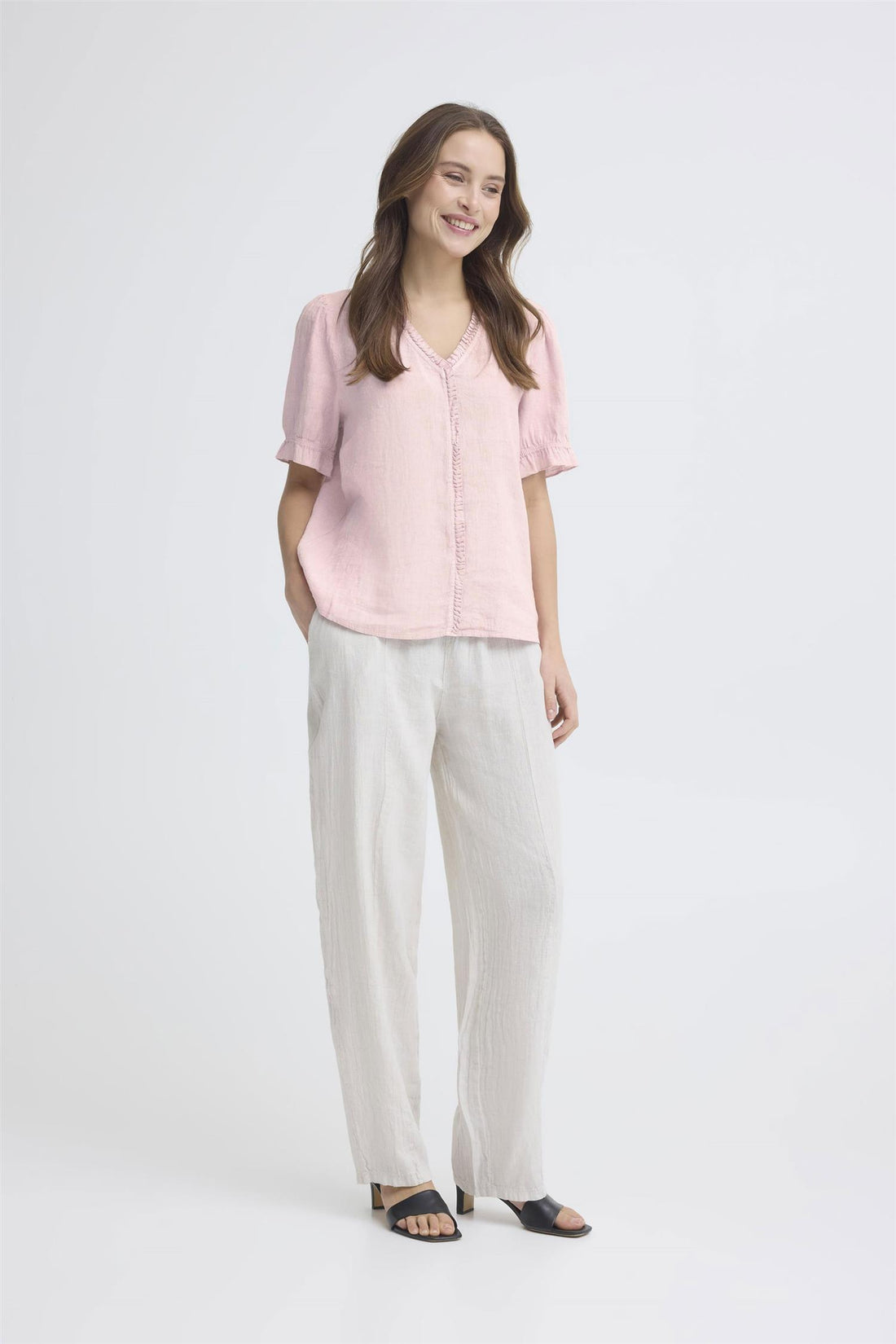 Sbfontanelle Ss Flounce Blouse Rosa