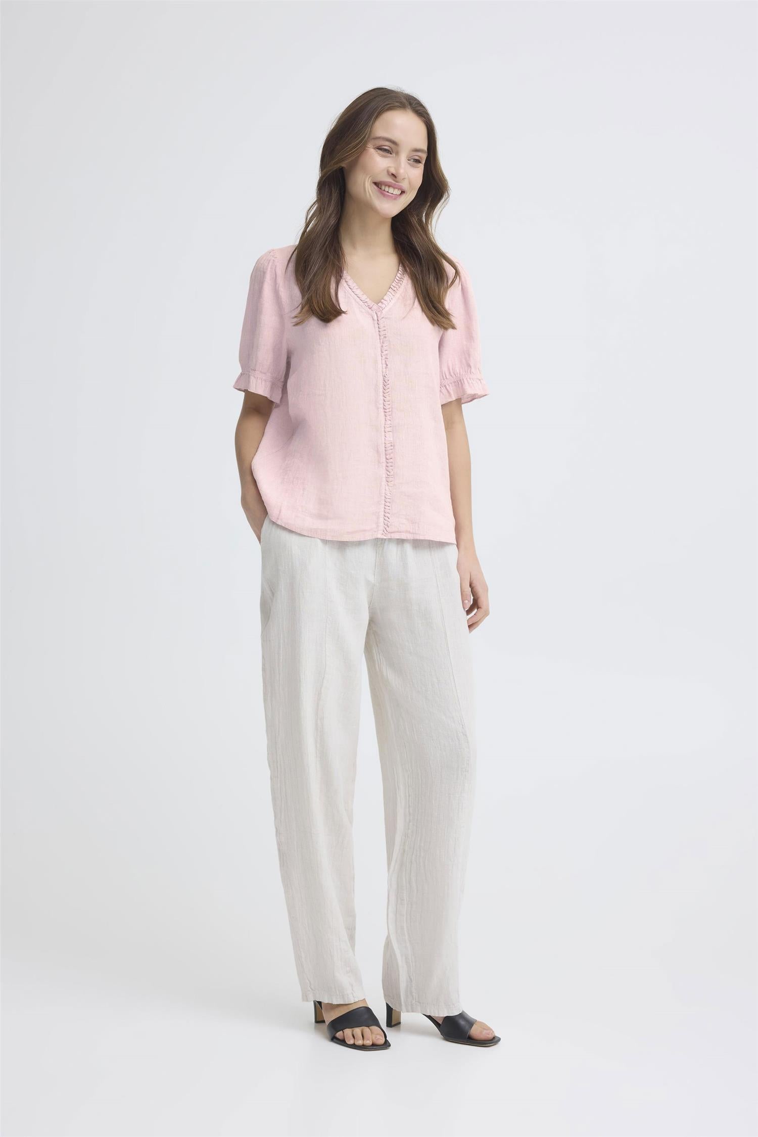 Sbfontanelle Ss Flounce Blouse Rosa