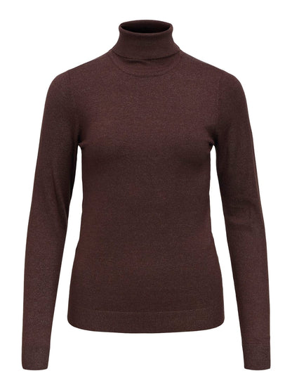 Objthess L/s Rollneck Knit Pullover Noos Brun