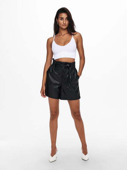 Onlvicky Rib Seamless Vneck Top Noos Acc Hvit