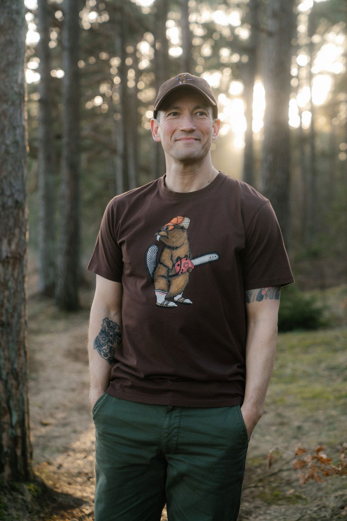 Beaver Timber Courd Cap Brun