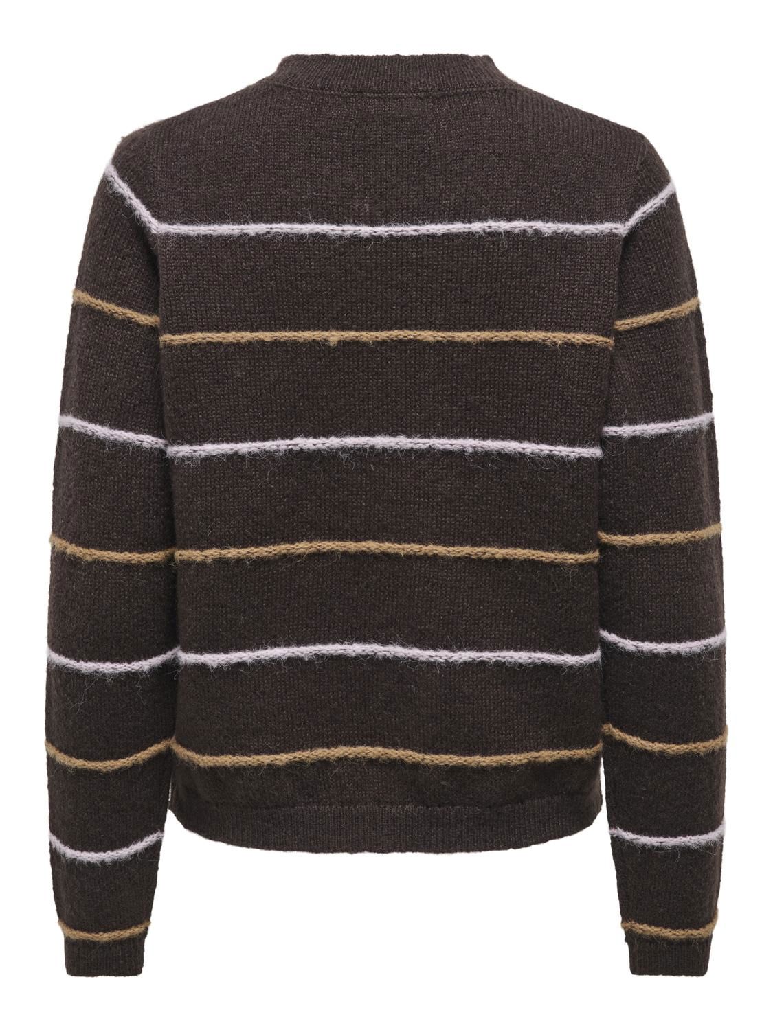 Jdysigrid Life L/s On Struc Pullover Knt Brun