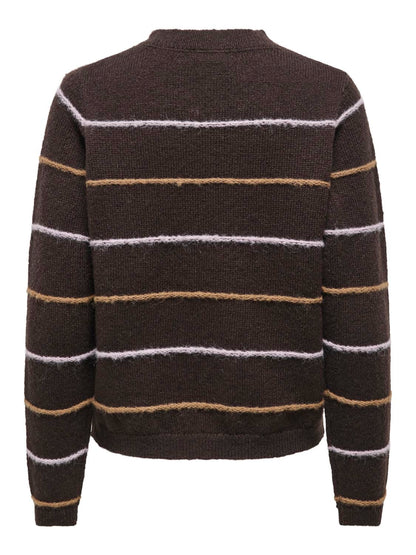 Jdysigrid Life L/s On Struc Pullover Knt Brun