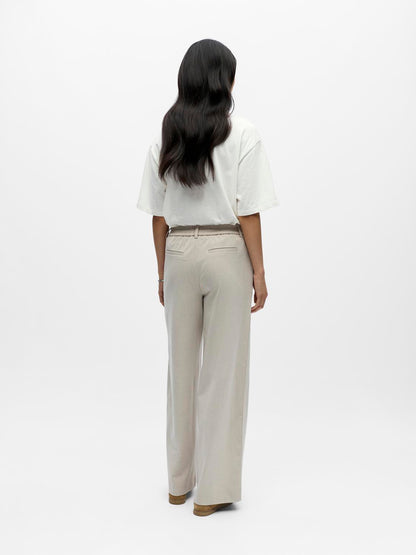 Objlisa Wide Pant Noos Beige
