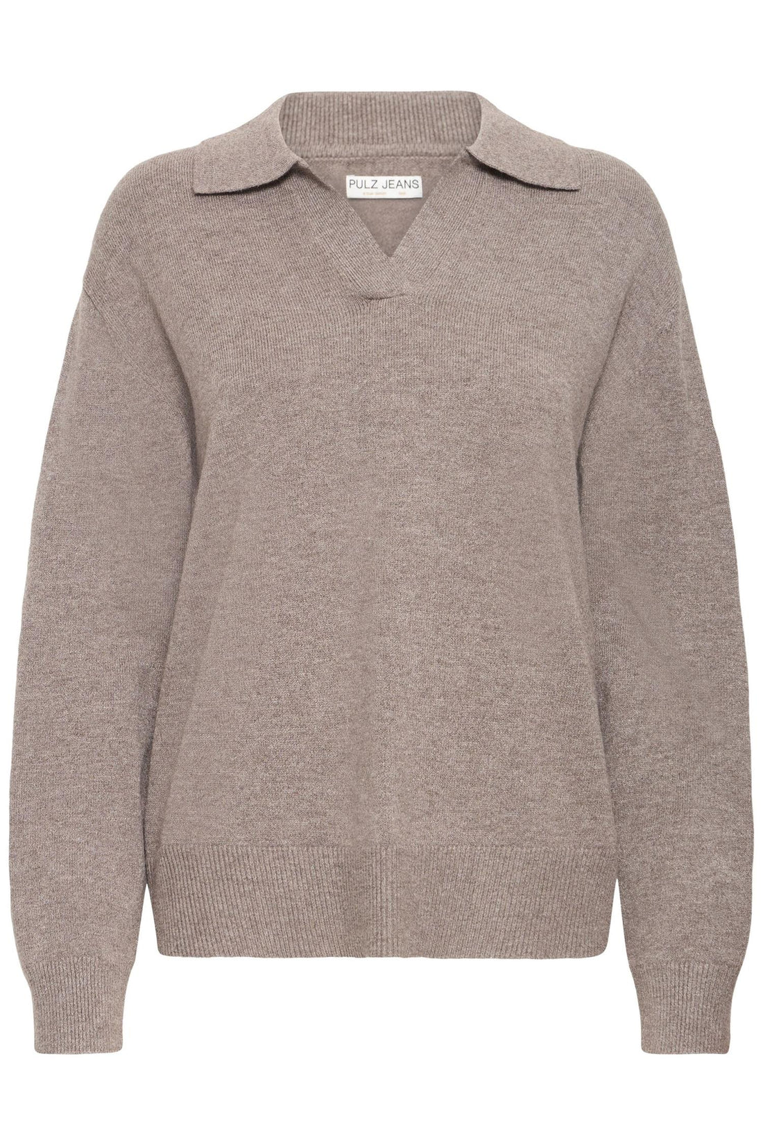 Pzsteffi Open Polo Pullover Brun