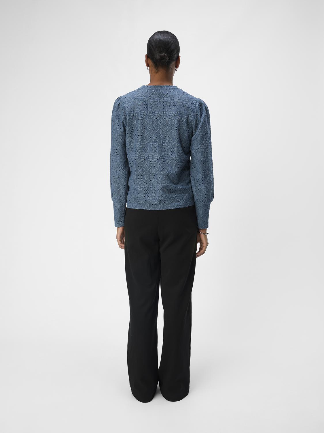 Objfeodora L/s Top Noos Mørkelilla