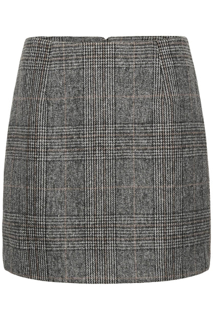 Kavivian Pencil Skirt Grey Prince Of Wales Check