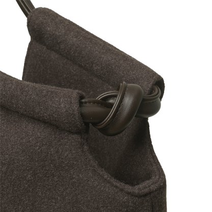Day Woolen Tote Brun