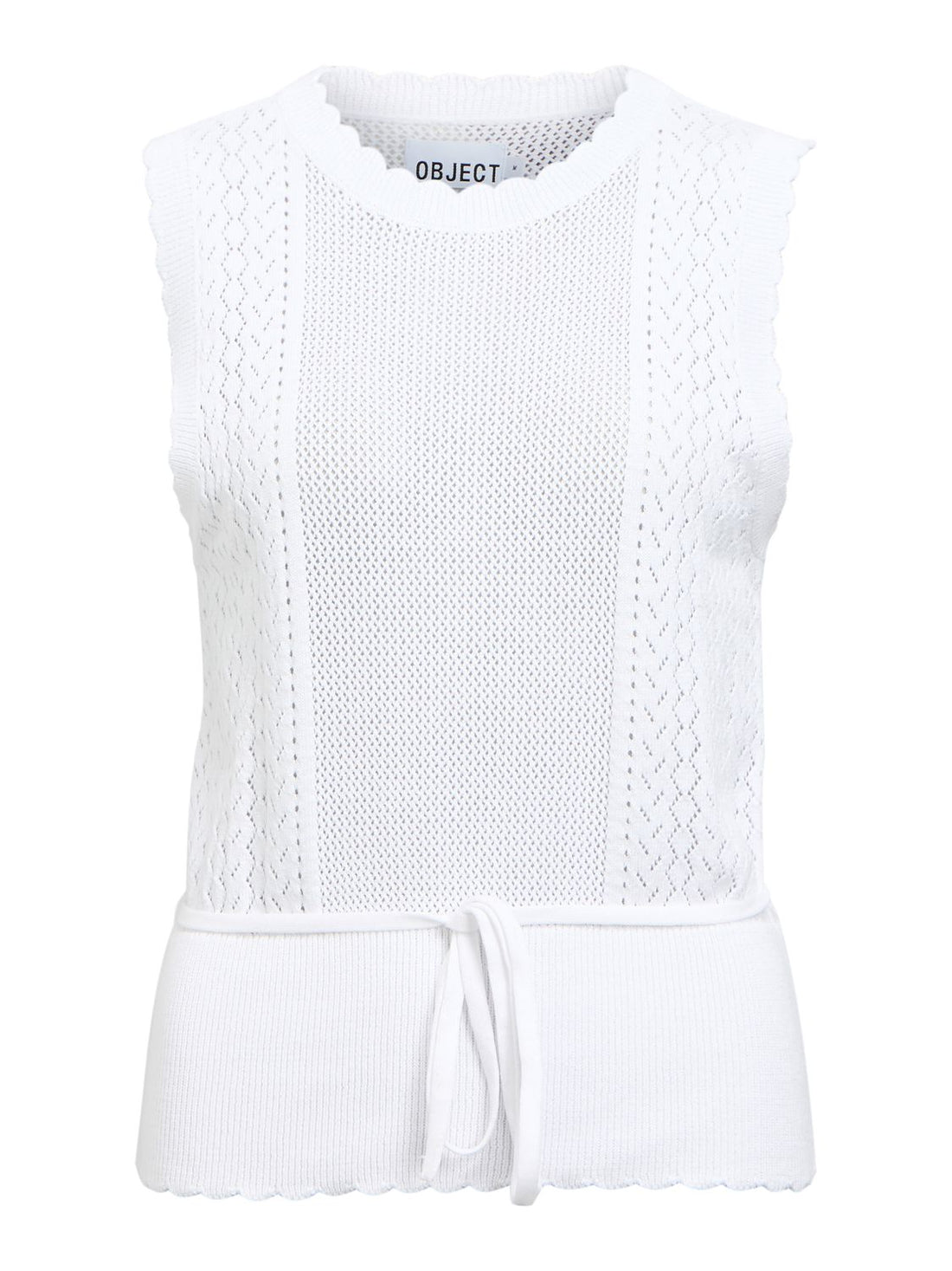 Objjeany Re S/l Knit Top 145 Hvit