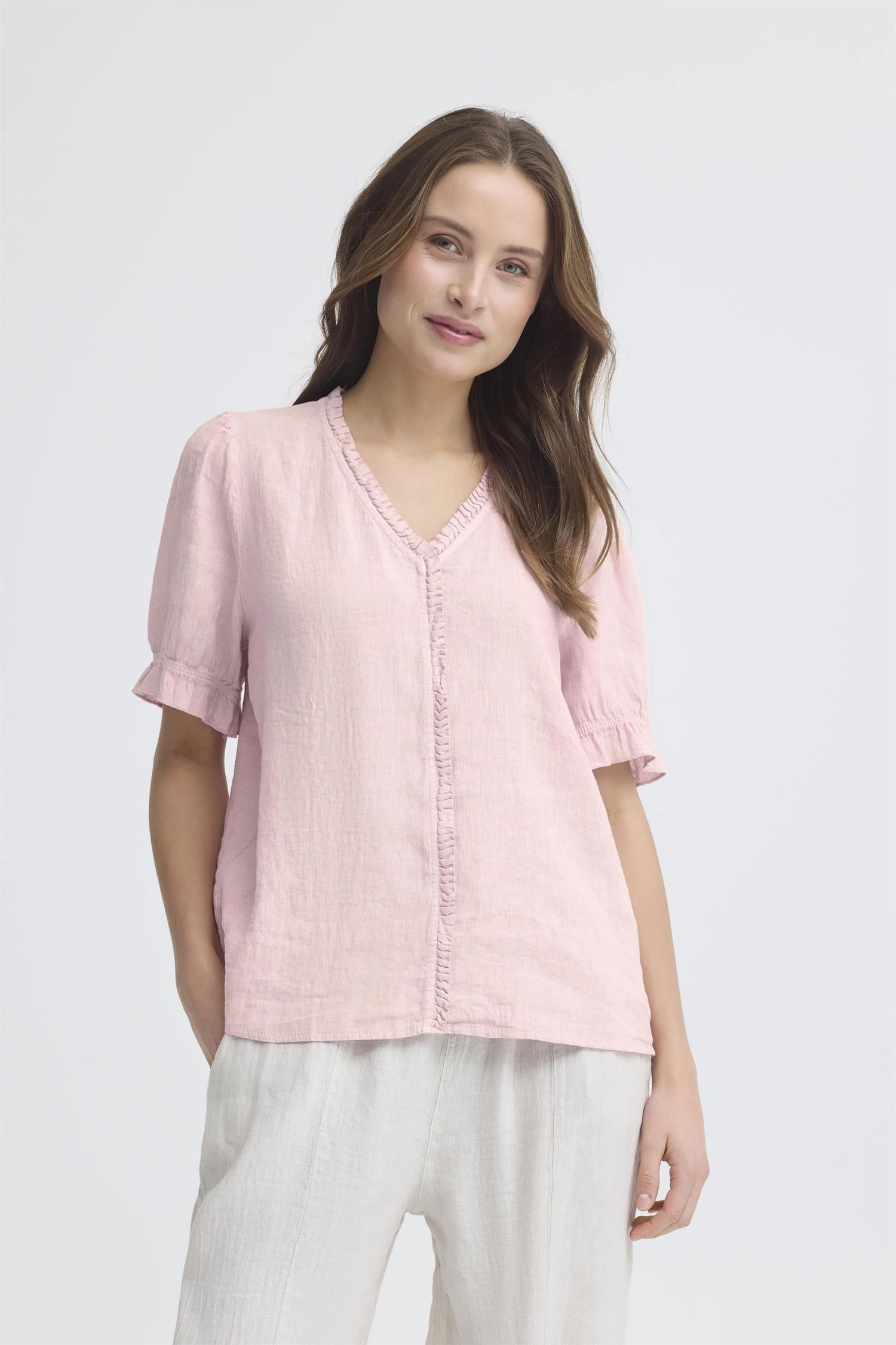 Sbfontanelle Ss Flounce Blouse Rosa