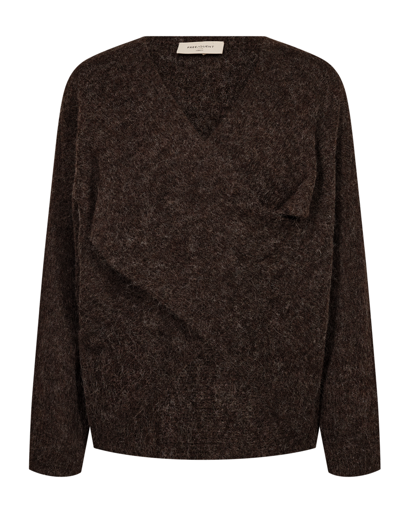 Fqwrappy-Pullover Brun