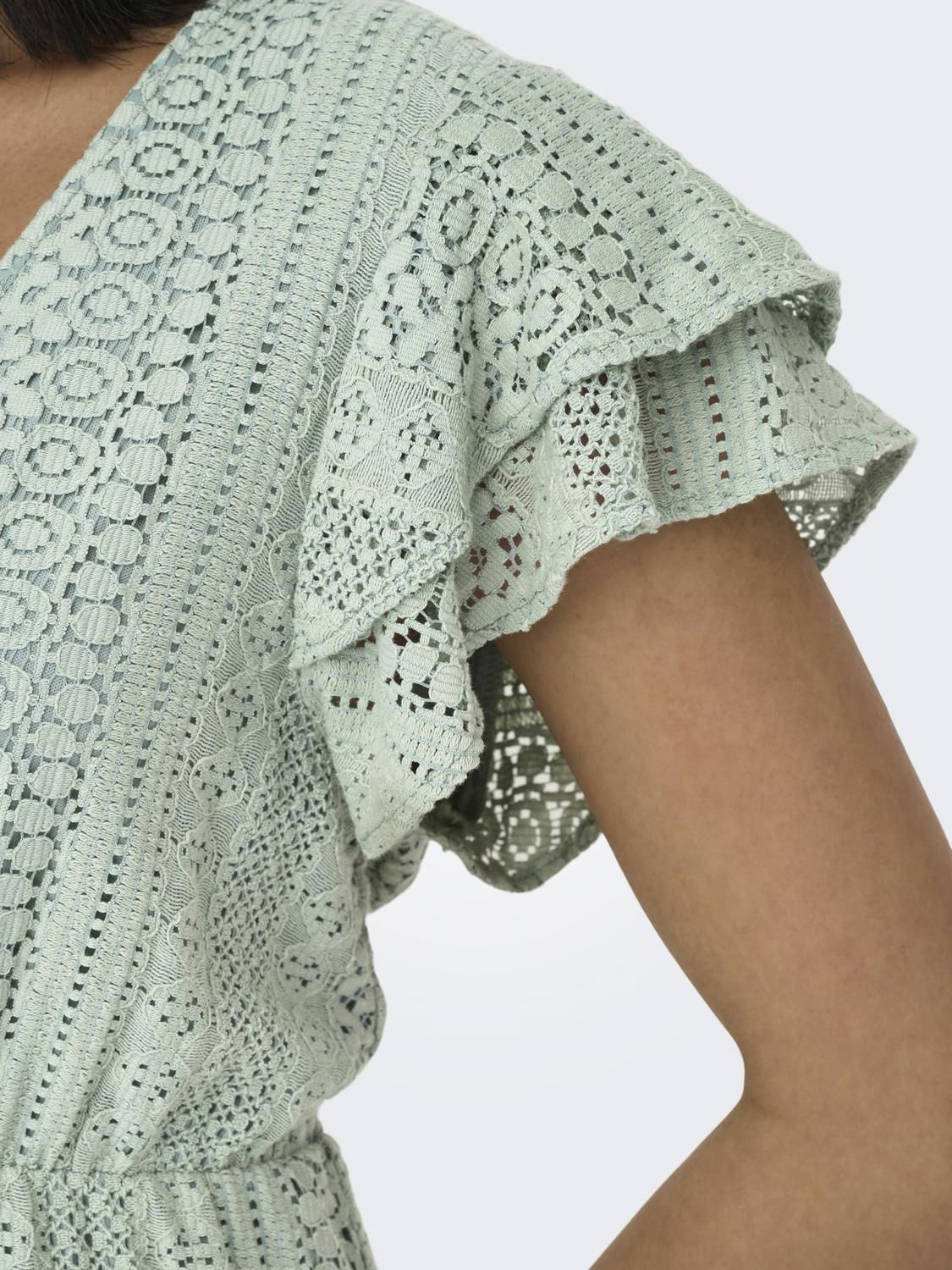 Onlhelena Lace Capsl Dress Wvn Noos Grønn