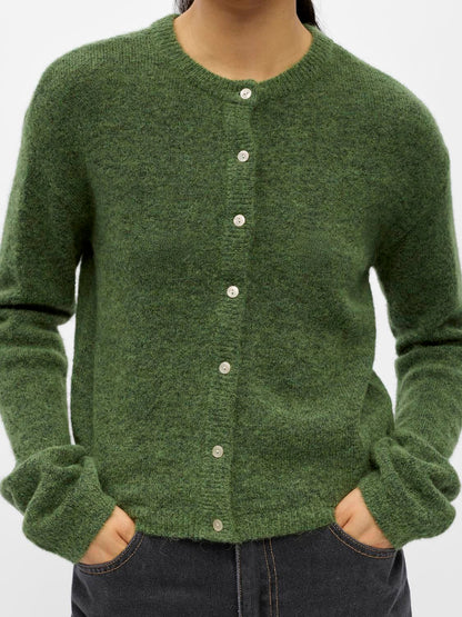 Objagate L/s Re Knit Cardigan Noos Grønn