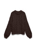 Vmmaybe Ls High Neck Cable Pullover Noos Brun