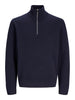Jprmilano Stitch Knit Half Zip Sn Blå