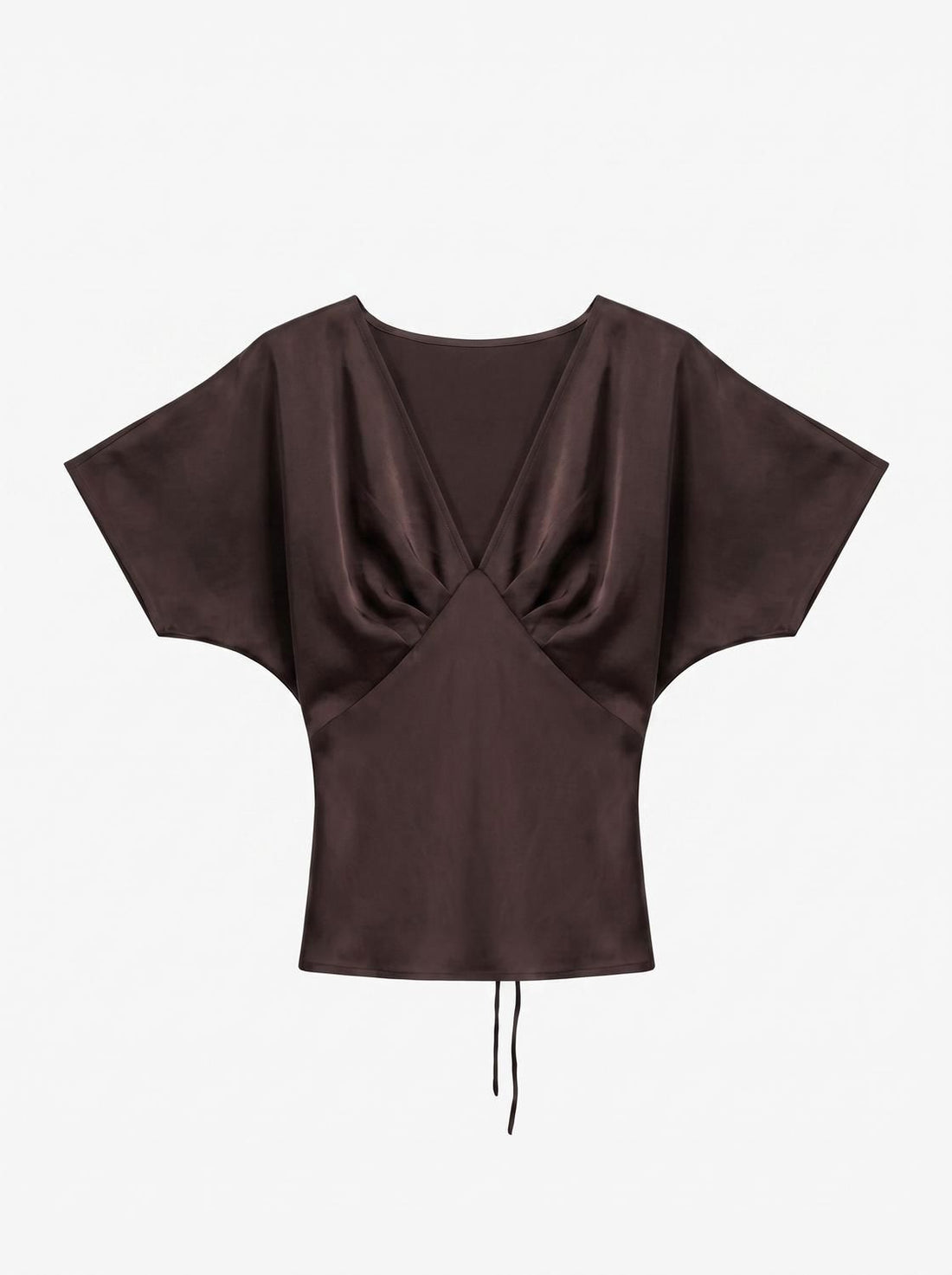 Vmmiro Ss Waist Tie Top Wvn Ret Brun
