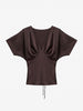 Vmmiro Ss Waist Tie Top Wvn Ret Brun