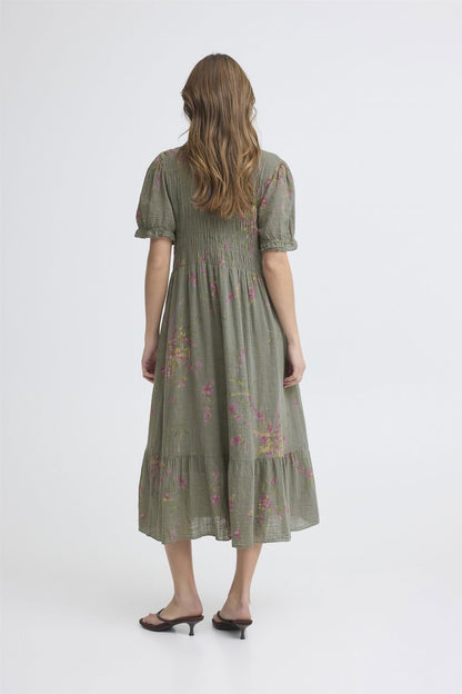 Sbalexa G Long Flo Dress Grønn