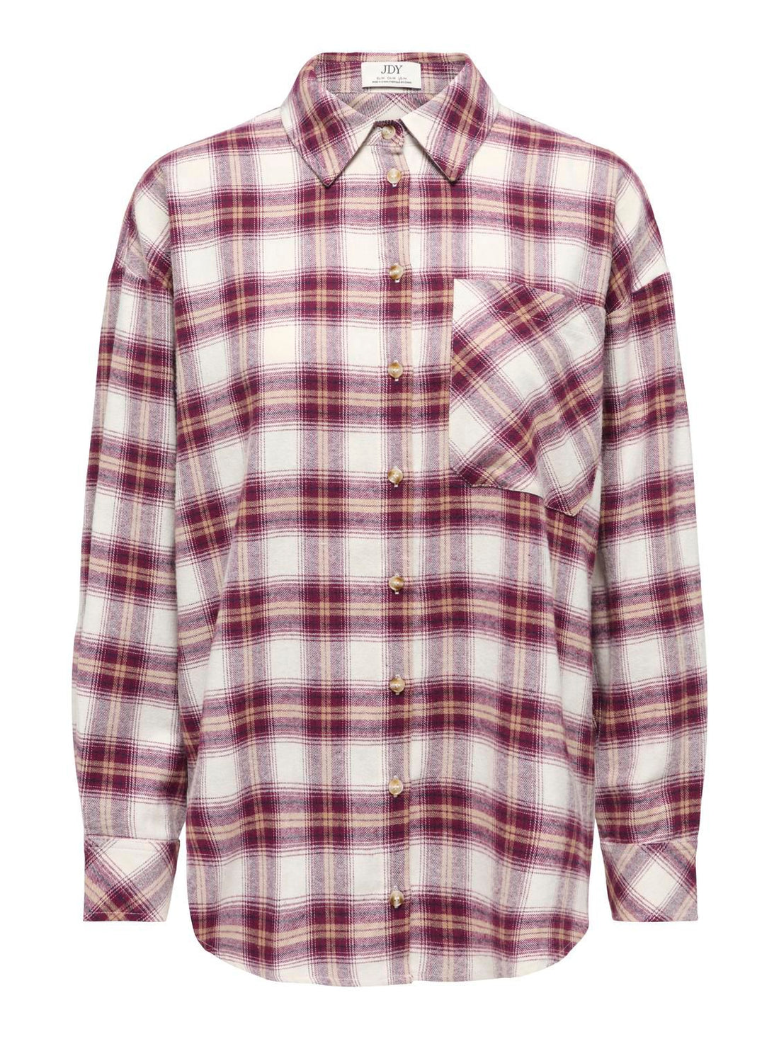 Jdymauve L/s Check Loose Shirt Wvn Hvit