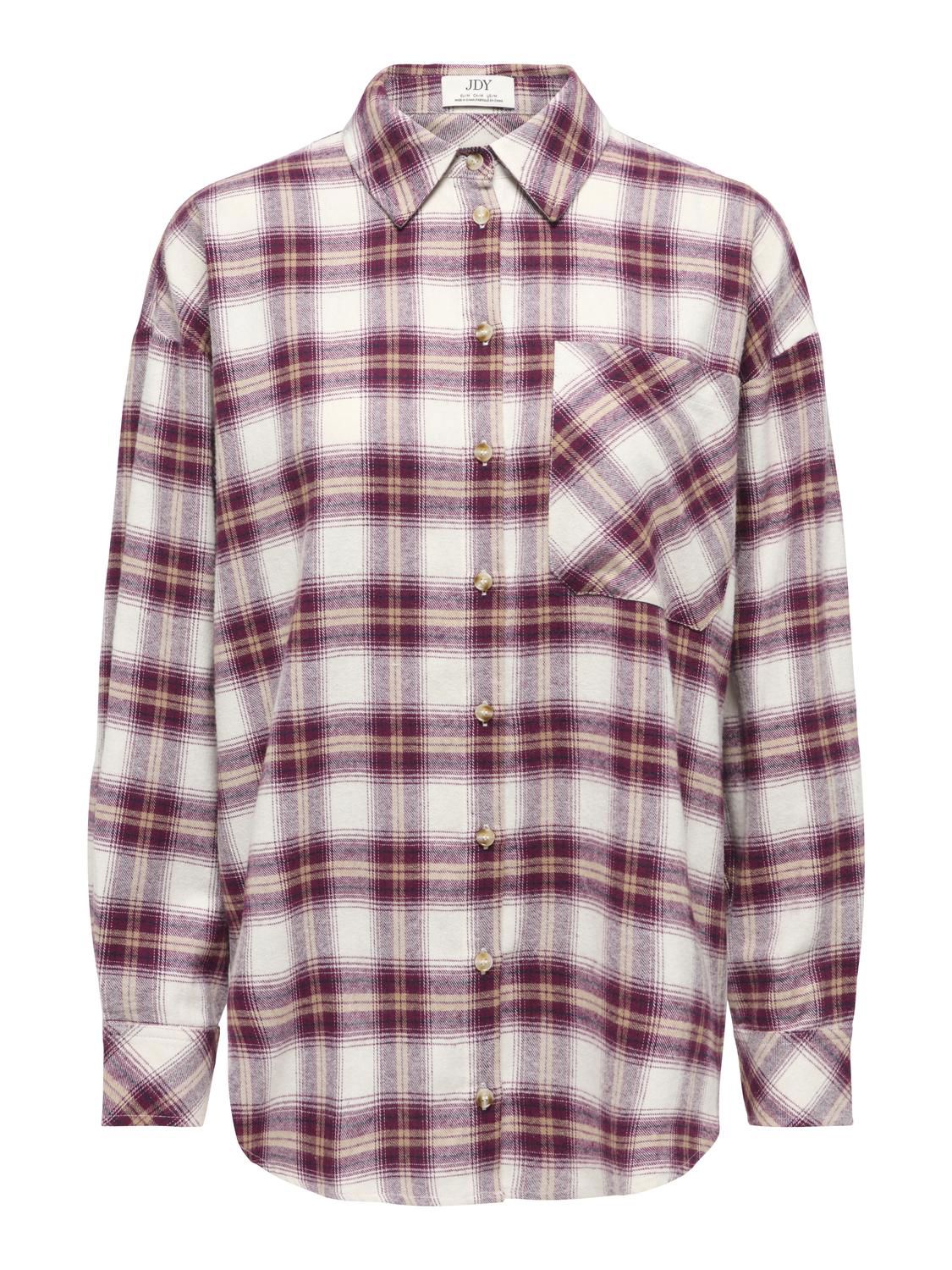 Jdymauve L/s Check Loose Shirt Wvn Hvit